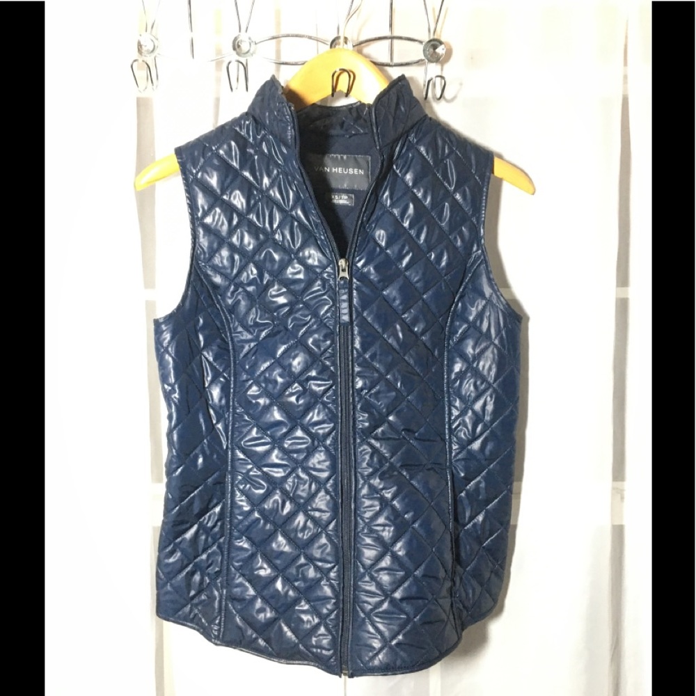 Van Heusen Blue Zipper Filled Vest XS/ TP